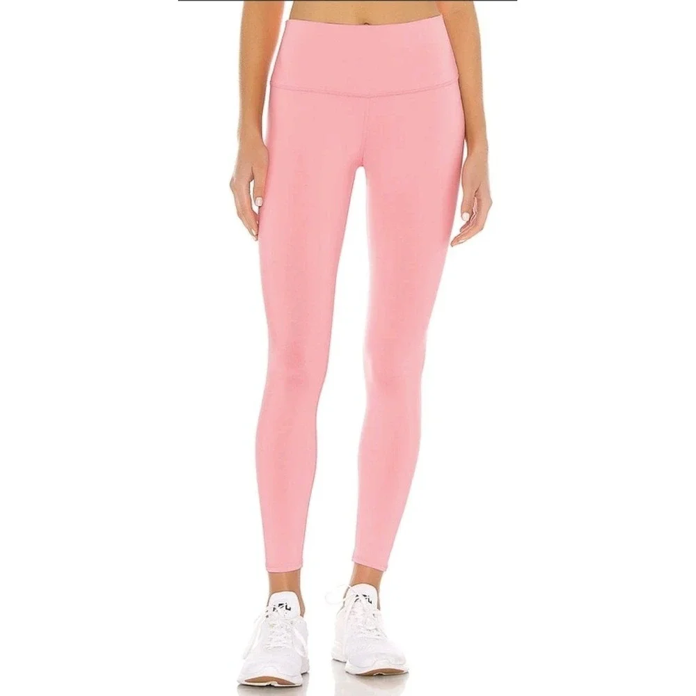 Alo Yoga Women XS Pink Active High Waist Airbrush Workout Legging Pilates Barbie